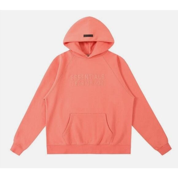 Essentials Fear Of God Hoodie Coral Sz X-Large New In Original Bag - Picture 2 of 9